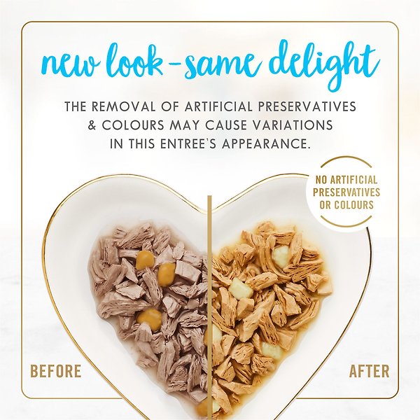 Show full view: Fancy Feast Delights with Cheddar Grilled Tuna & Cheddar Cheese Feast in Gravy Wet Cat Food, 85-g can, case of 24 slide 5 of 11