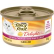 Show in main carousel: Fancy Feast Delights with Cheddar Grilled Chicken & Cheddar Cheese Feast in Gravy Wet Cat Food, 85-g can, case of 24 slide 1 of 10