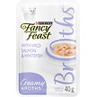 Show in main carousel: Fancy Feast Creamy Broths with Wild Salmon & Whitefish Cat Food Complement, 40-g pouch, pack of 16 slide 1 of 11