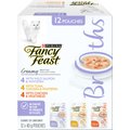 Fancy Feast Creamy Broths Collection Variety Pack Cat Food Complement, 40-g pouch, case of 12
