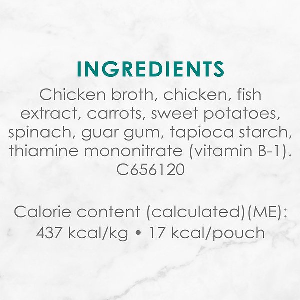 Show full view: Fancy Feast Classic Broths with Chicken & Vegetables Cat Food Complement, 40-g pouch, case of 16 slide 7 of 11