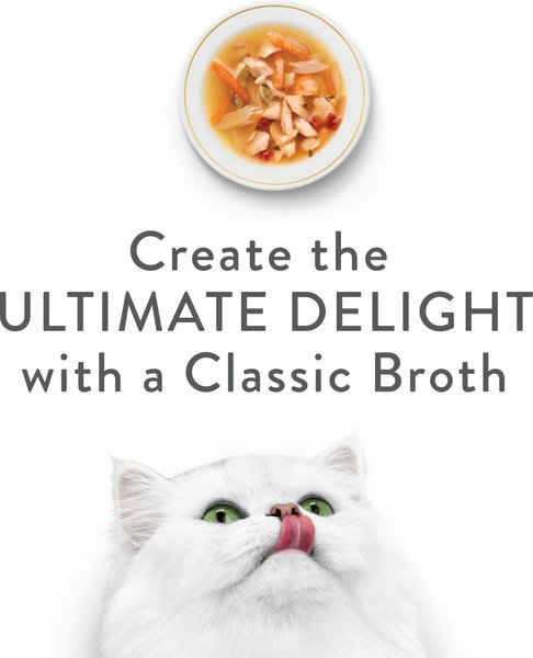 Show full view: Fancy Feast Classic Broths Collection Variety Pack Cat Food Complement, 40-g pouch, case of 12 slide 5 of 9