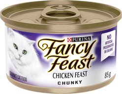Fancy Feast Chunky Chicken Feast Wet Cat Food, 85-g can, case of 24