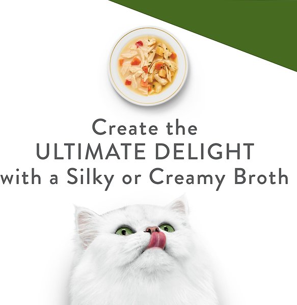 Show full view: Fancy Feast Chicken Broths Collection Variety Pack Cat Food Complement, 40-g pouch, pack of 12 slide 5 of 9