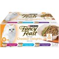 Fancy Feast Cheddar Delights Grilled Variety Pack Wet Cat Food, 85-g can, case of 12