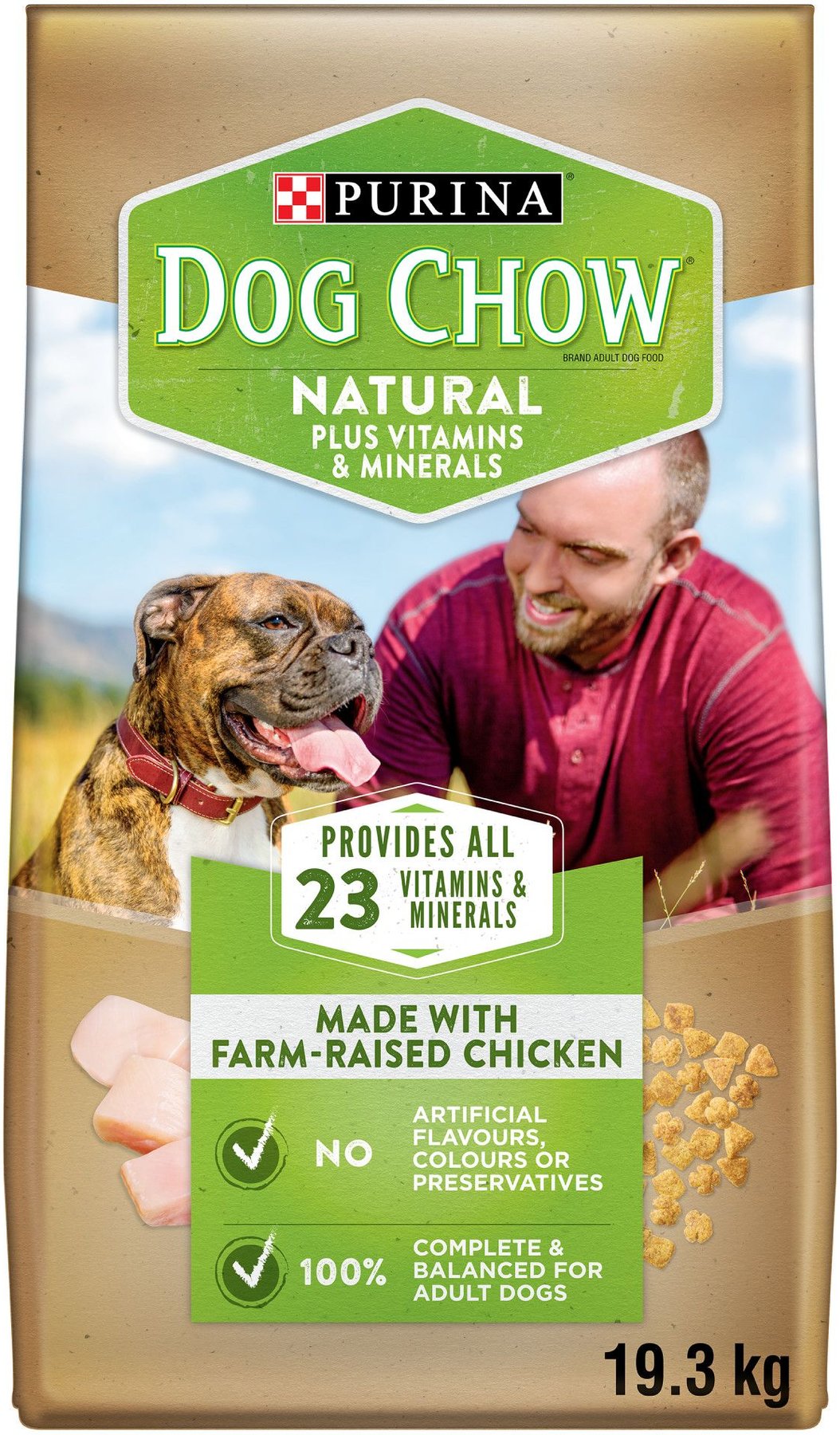 DOG CHOW Natural with Farm Raised Chicken Dry Dog Food 19.3 kg bag Chewy Canada