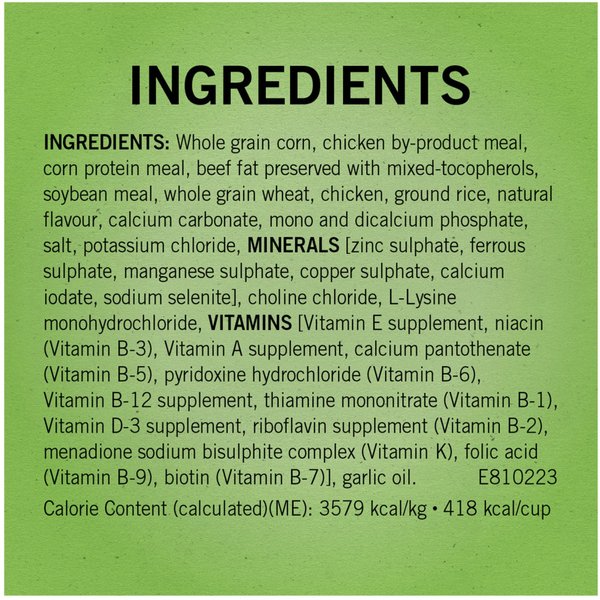 Show full view: Dog Chow Natural with Farm-Raised Chicken Dry Dog Food, 19.3-kg bag slide 14 of 15
