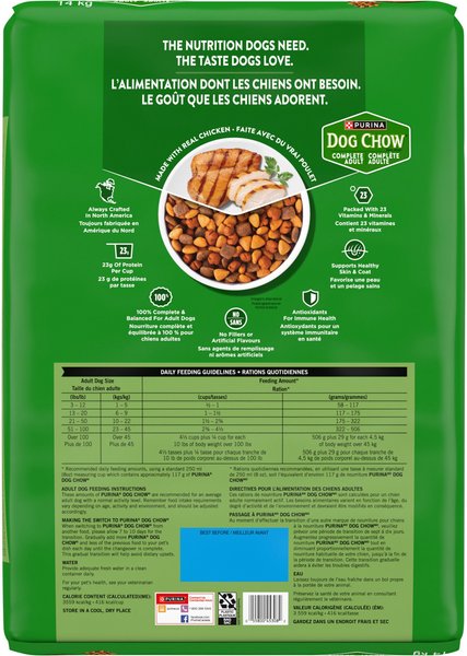 Show full view: Dog Chow Complete Adult Chicken Dry Dog Food, 14-kg bag slide 3 of 10