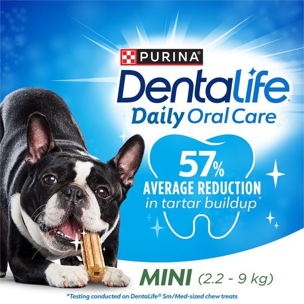 Show full view: DentaLife Mini Breed Daily Oral Care Dog Treats, 24 count slide 9 of 12