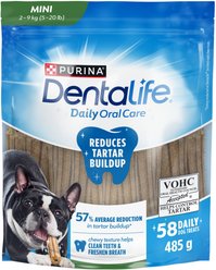 DentaLife Mini Breed Daily Oral Care Dog Treats, 58 count