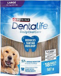 DentaLife Large Breed Daily Oral Care Dog Treats, 18 count
