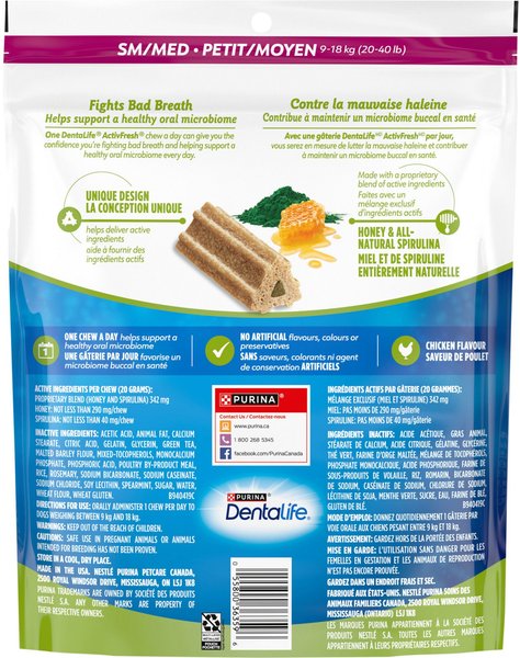 Show full view: DentaLife ActivFresh Medium Daily Oral Care Dog Treats, 745-g pouch slide 4 of 10