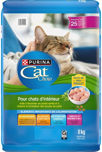 Show full view: Cat Chow Indoor Cat Food with Real Chicken Dry Cat Food, 8-kg bag slide 3 of 10
