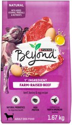 Purina Beyond Simply Farm-Raised Beef, Barley & Free Run Egg Recipe Dry Dog Food, 1.67-kg bag
