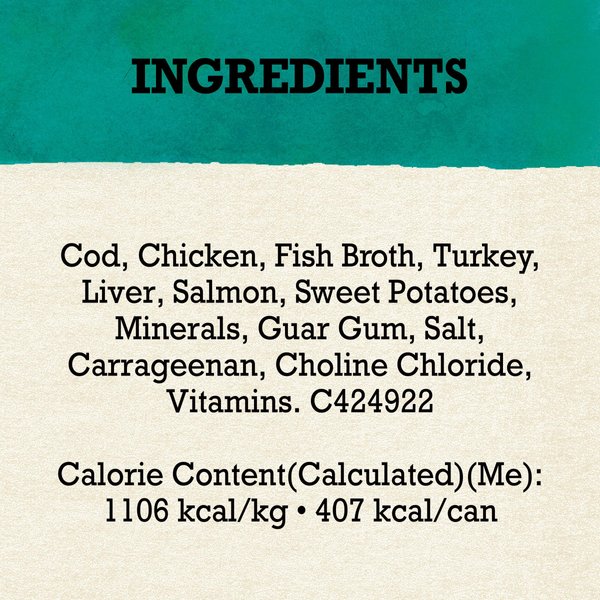 Show full view: Purina Beyond Alaskan Cod, Salmon & Sweet Potato Recipe Wet Dog Food, 368-g can, case of 12 slide 6 of 11