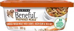 Purina Beneful Prepared Meals Simmered Chicken Medley Wet Dog Food, 283-g tub, case of 8