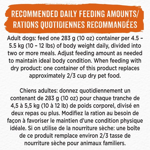 Show full view: Purina Beneful Prepared Meals Simmered Chicken Medley Wet Dog Food, 283-g tub, case of 8 slide 9 of 10
