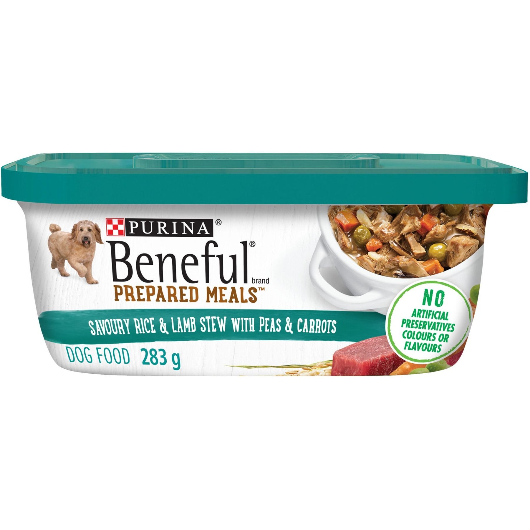 Beneful Prepared Meals Wet Dog Food - Roasted Turkey Medley With Gravy, 8 Pack Of 283g Tubs, No Artificial Colors Or Flavors