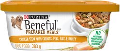 Purina Beneful Prepared Meals Chicken Stew Wet Dog Food, 283-g tub, case of 8
