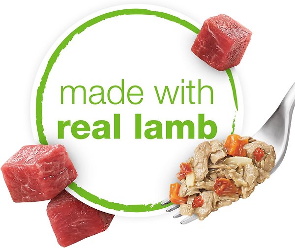 Show full view: Purina Beneful Chopped Blends with Lamb, Brown Rice, Carrots & Tomatoes Wet Dog Food, 283-g tub, case of 8 slide 3 of 10