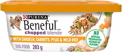 Purina Beneful Chopped Blends with Chicken, Carrots, Peas & Wild Rice Wet Dog Food, 283-g tub, case of 8