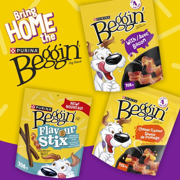 Show full view: Beggin' Cheese Flavour with Bacon Dog Treats, 708-g pouch slide 6 of 11