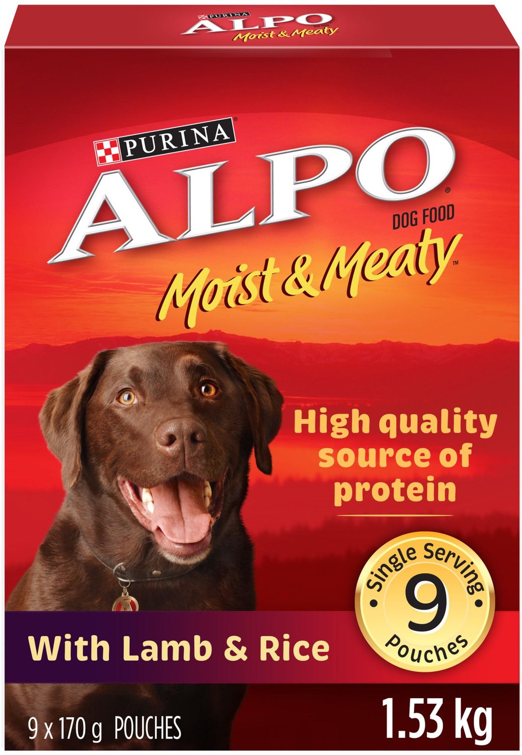 ALPO Moist Meaty with Lamb Rice Wet Dog Food 170 g pouch