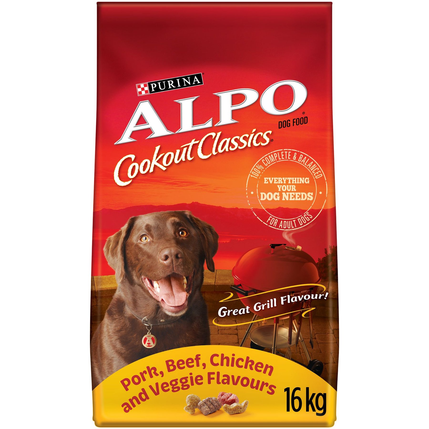 ALPO Cookout Classics Pork, Beef, Chicken & Veggie Flavours Dry Dog Food,  16-kg bag - Chewy.com | Chewy Canada