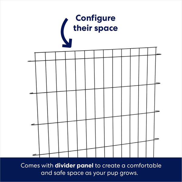 Show full view: Frisco Heavy Duty Fold & Carry Double Door Collapsible Wire Dog Crate, Medium slide 5 of 10