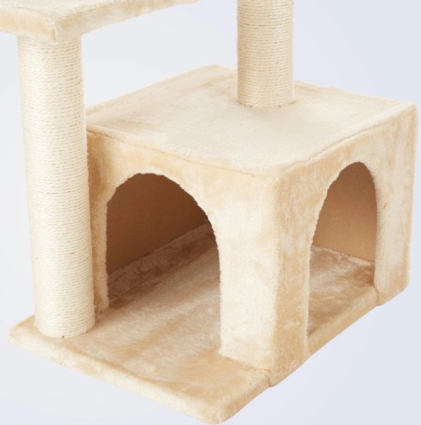 Show full view: Frisco 28-in Faux Fur Cat Tree & Condo, Cream slide 5 of 7