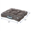 Show in main carousel: Frisco Tufted Square Orthopedic Pillow Cat & Dog Bed w/Removable Cover, Gray, Large slide 2 of 9