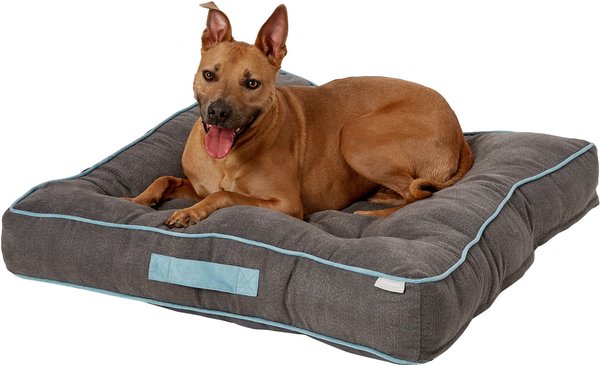 Show full view: Frisco Tufted Square Orthopedic Pillow Cat & Dog Bed w/Removable Cover, Gray, Large slide 5 of 9