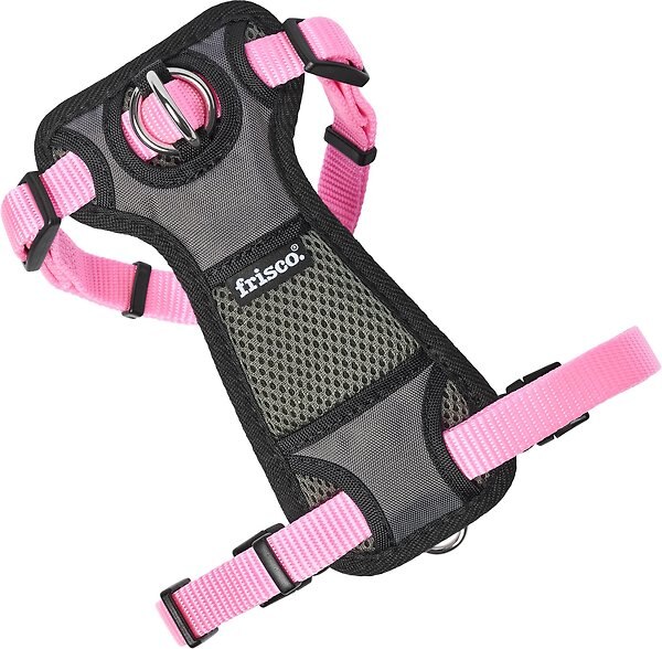 Show full view: Frisco Padded Nylon No Pull Dog Harness, Pink, S - Girth 16 to 22-in slide 3 of 10
