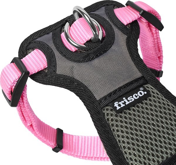 Show full view: Frisco Padded Nylon No Pull Dog Harness, Pink, S - Girth 16 to 22-in slide 4 of 10