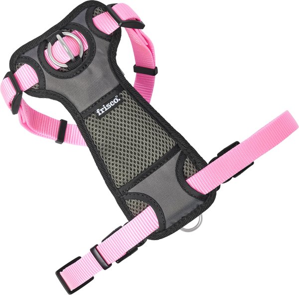 Show full view: Frisco Padded Nylon No Pull Dog Harness, Pink, M- Girth 22 to 34-in slide 3 of 10