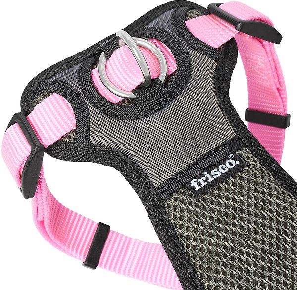 Show full view: Frisco Padded Nylon No Pull Dog Harness, Pink, M- Girth 22 to 34-in slide 4 of 10