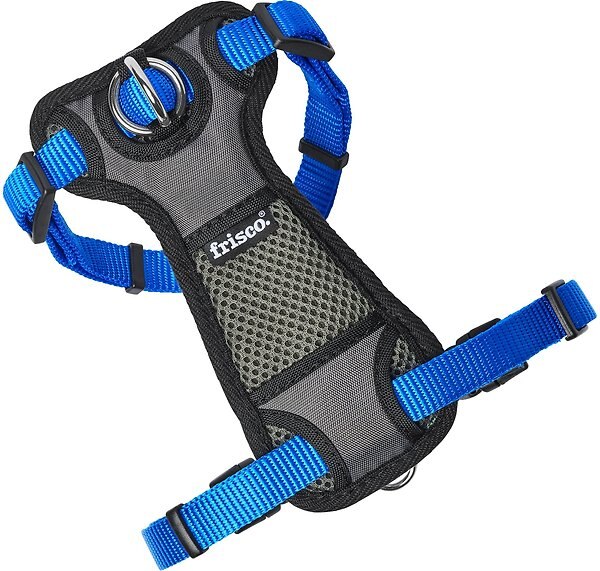 Show full view: Frisco Padded Nylon No Pull Dog Harness, Blue, S - Girth 16 to 22-in slide 3 of 10