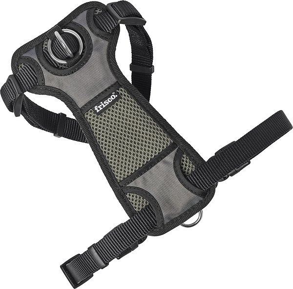 Show full view: Frisco Padded Nylon No Pull Dog Harness, Black, M- Girth 22 to 34-in slide 3 of 10