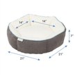 Show in main carousel: Frisco Sherpa Hexagon Bolster Cat & Dog Bed, Gray, Small slide 2 of 8
