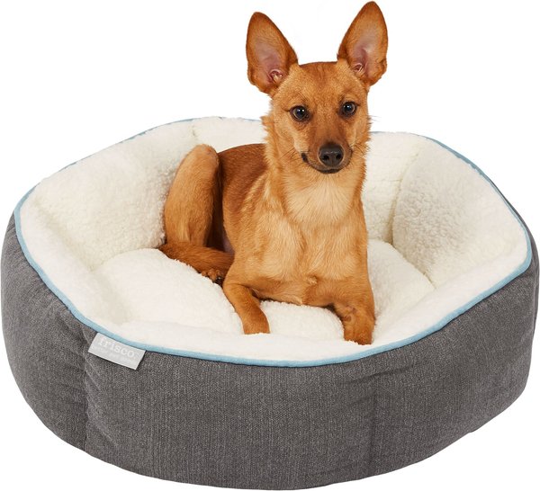 Show full view: Frisco Sherpa Hexagon Bolster Cat & Dog Bed, Gray, Small slide 5 of 8