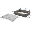 Show in main carousel: Frisco Sherpa Orthopedic Bolster Cat & Dog Bed, Medium, Gray Basket Weave Print slide 2 of 9