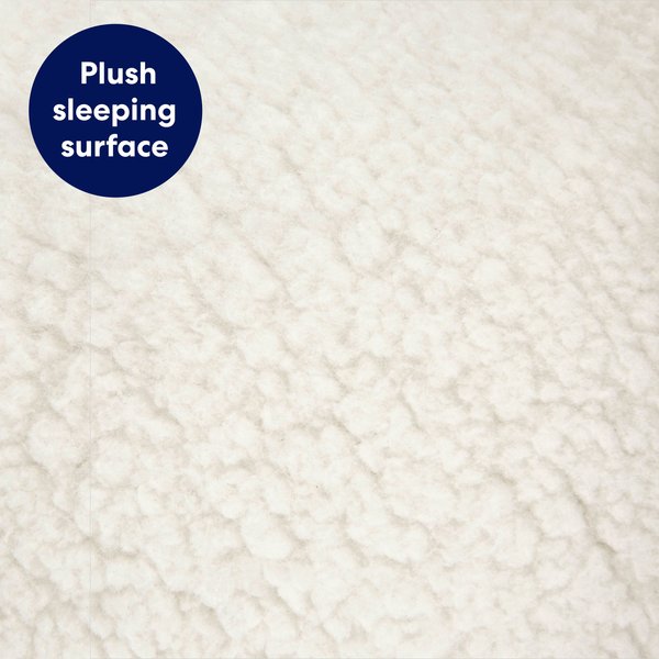 Show full view: Frisco Sherpa Orthopedic Bolster Cat & Dog Bed, Medium, Gray Basket Weave Print slide 4 of 9