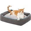Show in main carousel: Frisco Sherpa Orthopedic Bolster Cat & Dog Bed, Medium, Gray Basket Weave Print slide 5 of 9