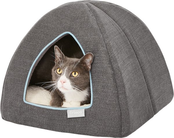 Show full view: Frisco Igloo Covered Cat & Dog Bed, Gray slide 5 of 9