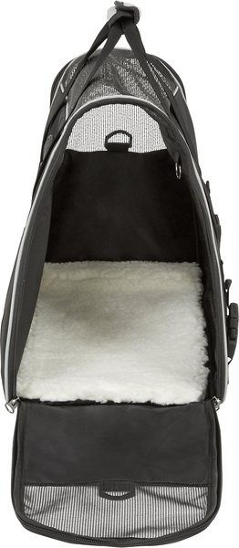 Show full view: Frisco Basic Dog & Cat Carrier Bag, Black, Gray Trim, Medium/Large slide 4 of 9
