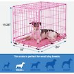 Show in main carousel: Frisco Fold & Carry Single Door Collapsible Wire Dog Crate, 61-cm, Pink slide 2 of 11