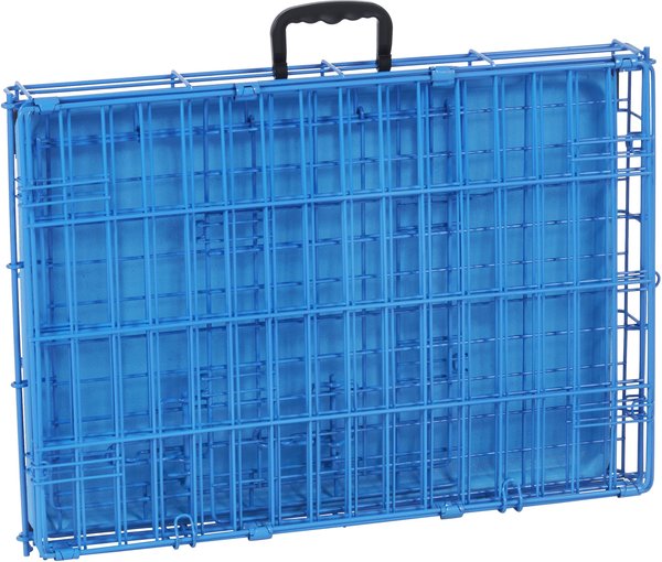 Show full view: Frisco Fold & Carry Single Door Collapsible Wire Dog Crate, 61-cm, Blue slide 6 of 11