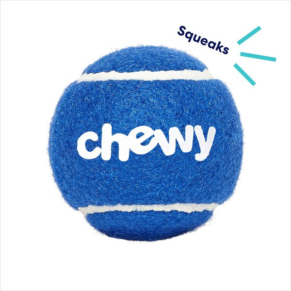 Show full view: Frisco Chewy Fetch Squeaky Tennis Ball Dog Toy, 3 count slide 3 of 7