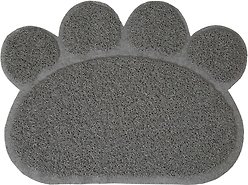 Frisco Paw Shaped Cat Litter Mat, Grey
