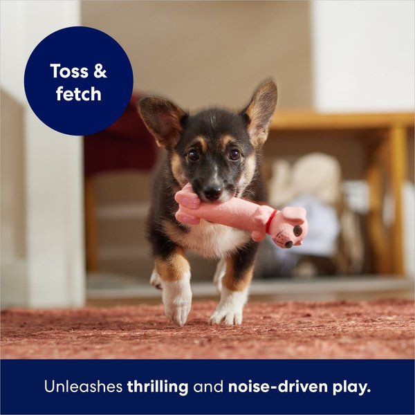 Show full view: Frisco Latex Squeaky Puppy Toy, Pink slide 6 of 8